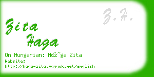 zita haga business card